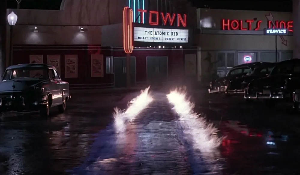 1985 nostalgia artwork inspired by Back to the Future