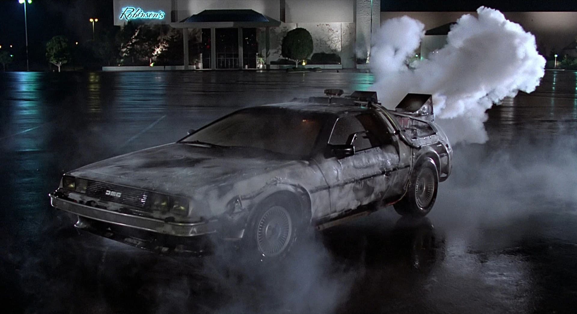1980s time travel artwork inspired by Back to the Future