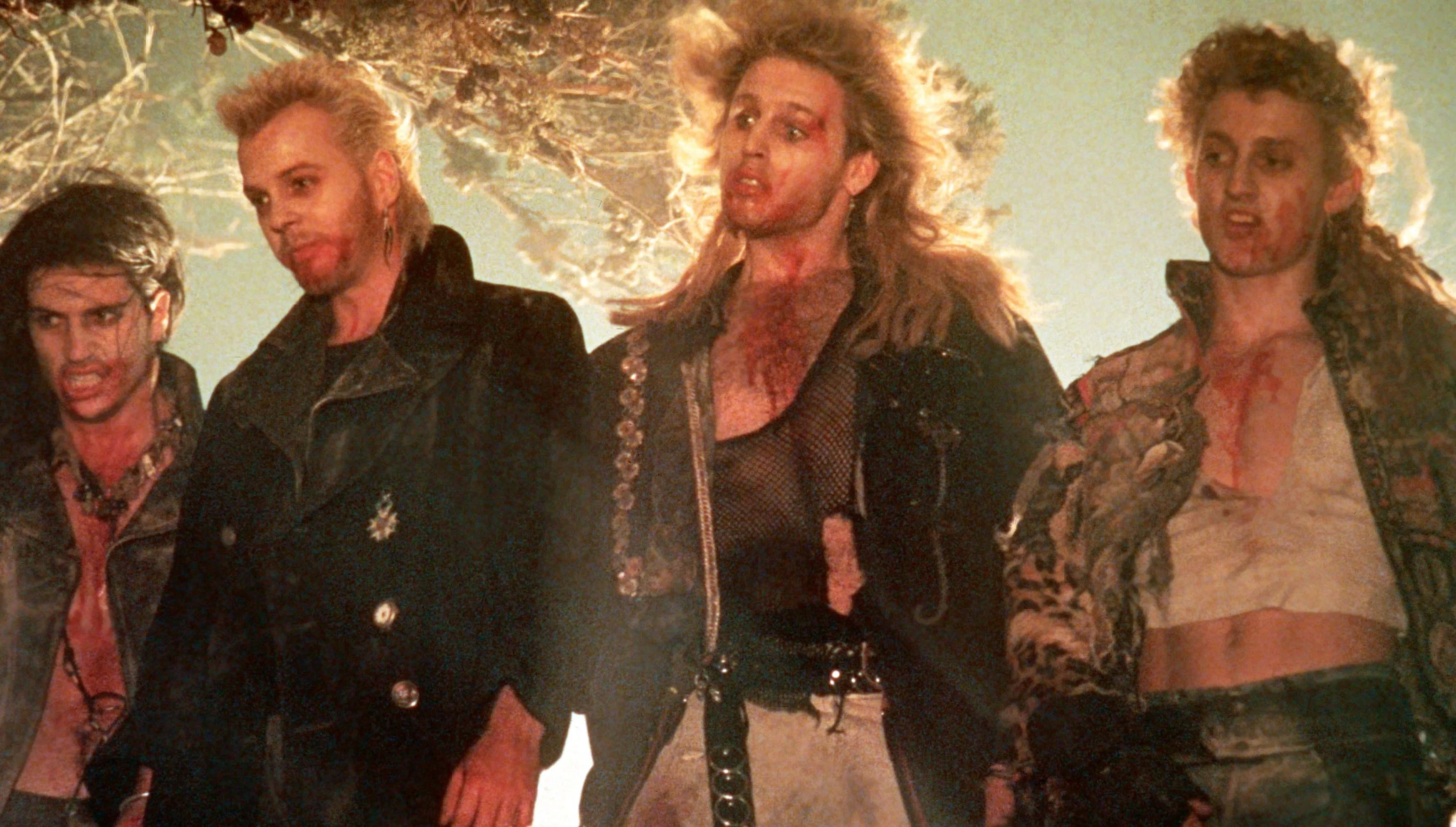 Stylised 1980s vampire gang artwork inspired by The Lost Boys